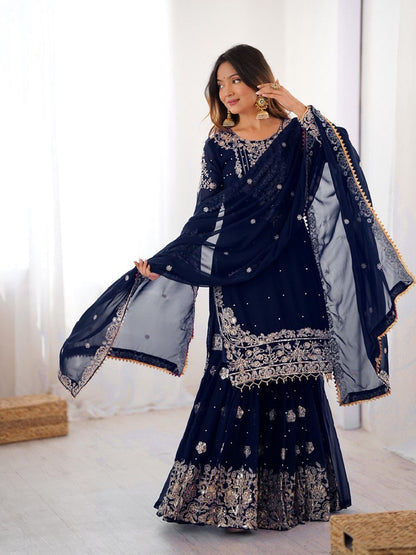 GlowNautic Salwar Suits Collection  Navy Blue