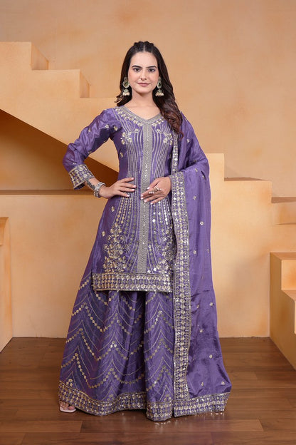 PetalGlow Salwar Suits Lavender