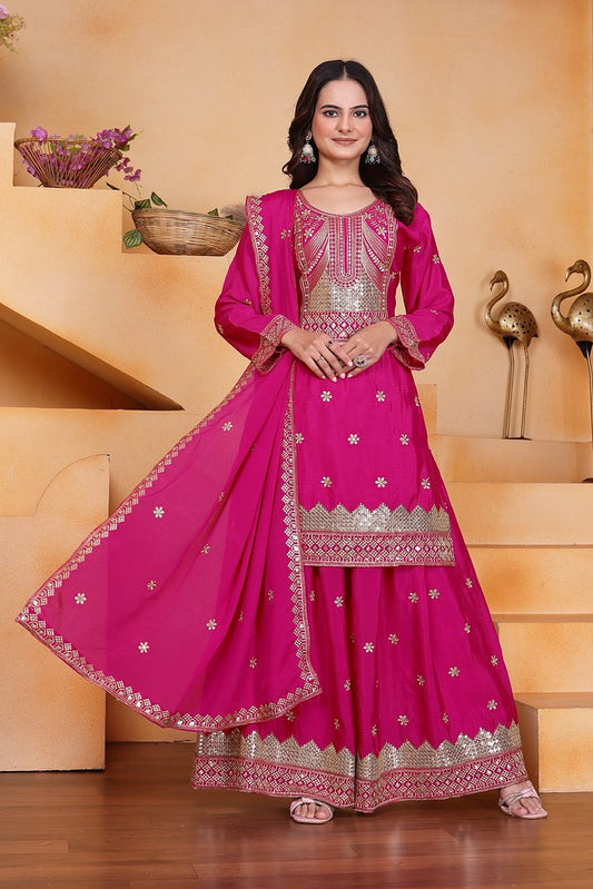 PetalGlow Salwar Suits Rani Pink