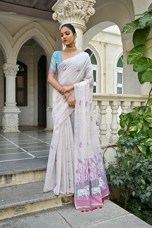 Muga Silk Couture Saree