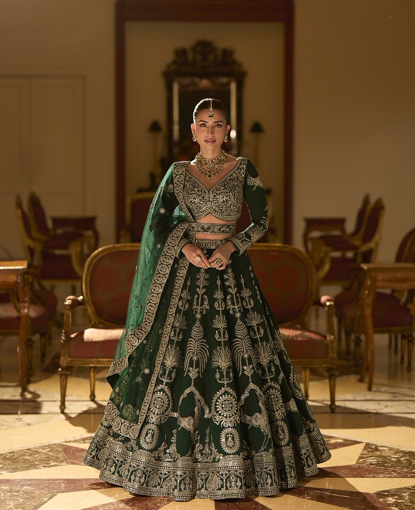 RoyalVivah Silk Lehengas Green