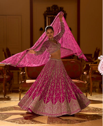 RoyalVivah Silk Lehengas Pink