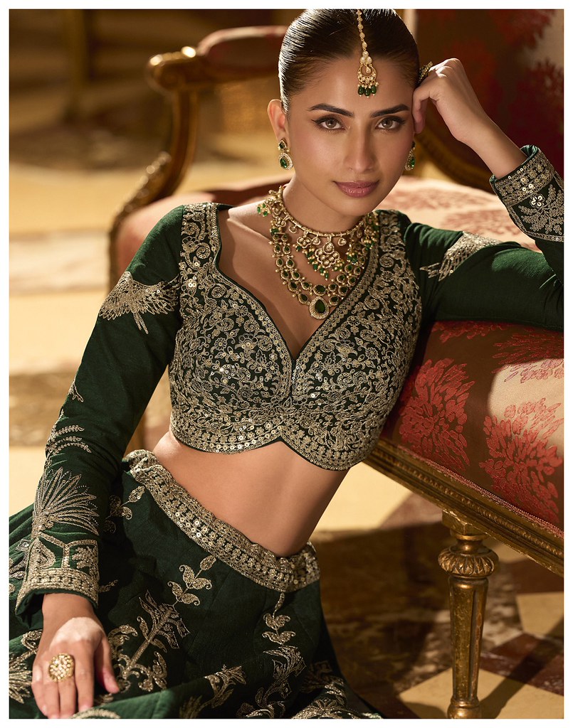 RoyalVivah Silk Lehengas Green