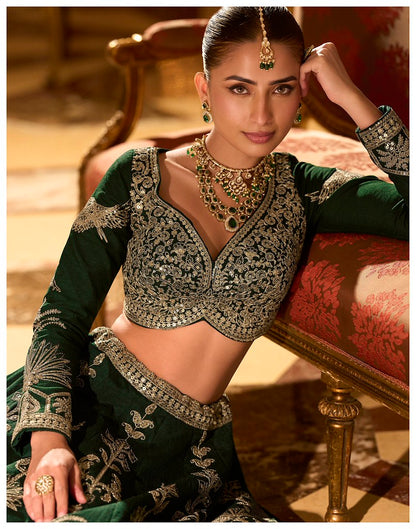 RoyalVivah Silk Lehengas Green