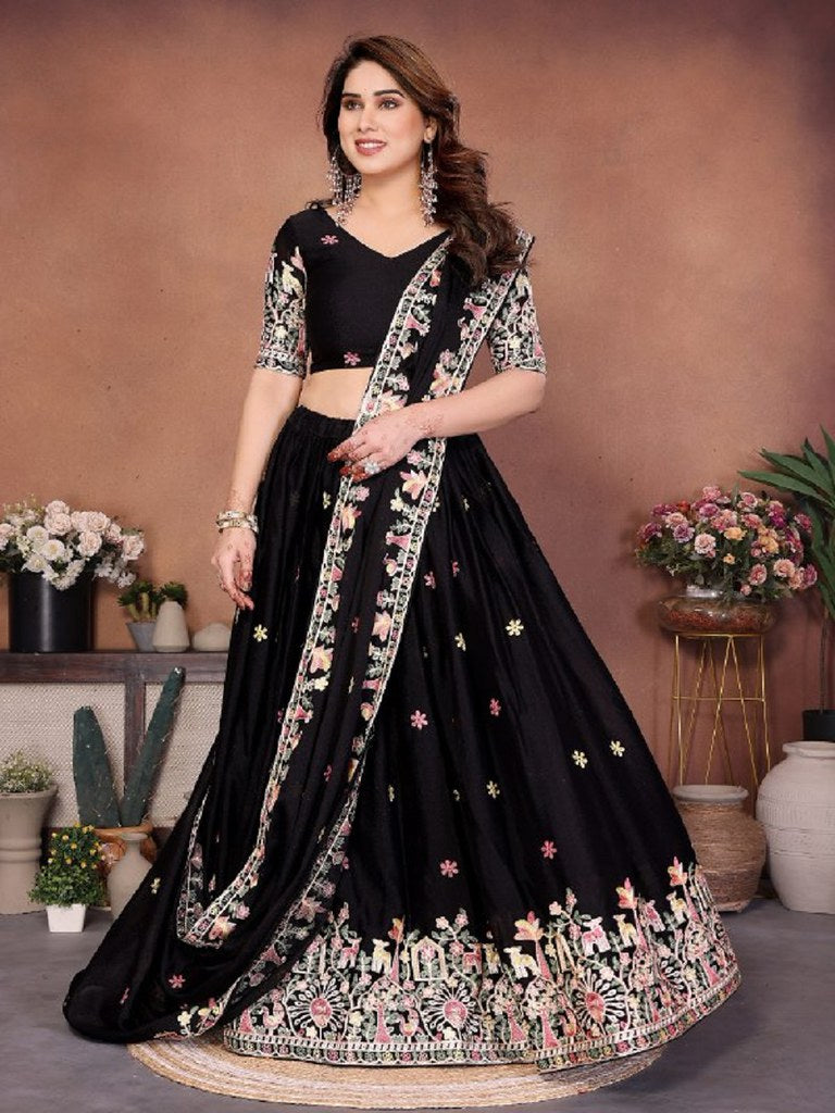 UtsavRang Lehenga Set Black
