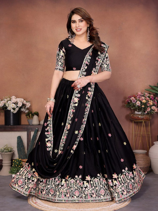 UtsavRang Lehenga Set Black