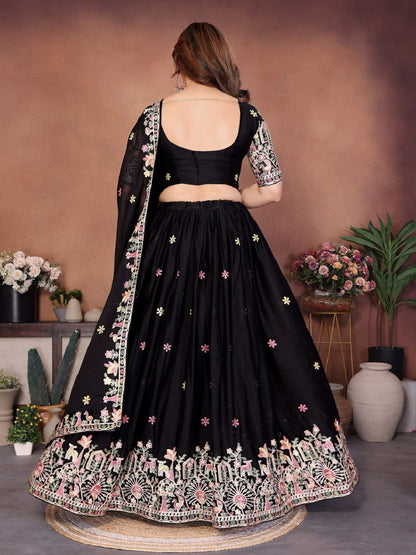 UtsavRang Lehenga Set Black