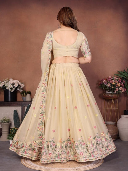 UtsavRang Lehenga Set Cream