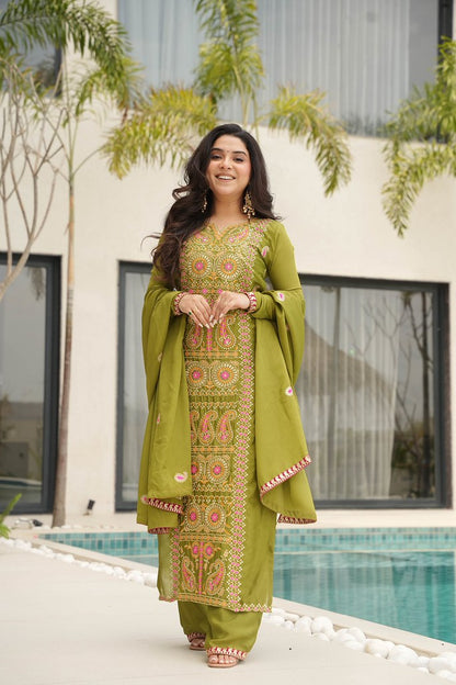 BloomTint Salwar Suits Green