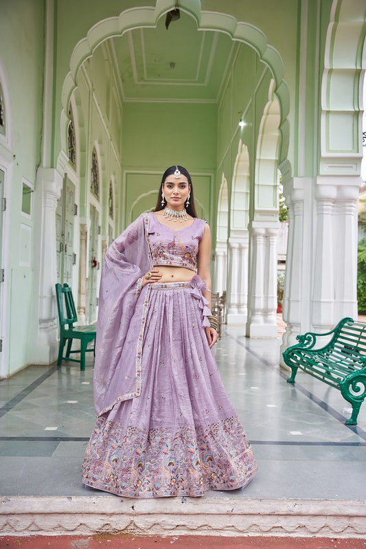 GildedPastel Lehengas Lavender
