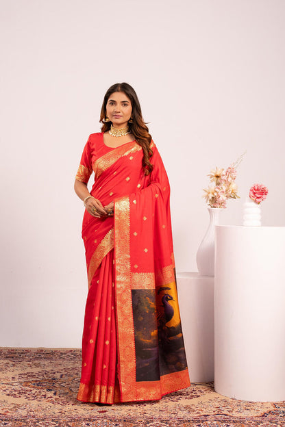 Banarasi Viraasat Sarees Rama Green