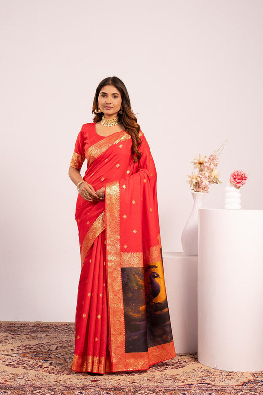 Banarasi Viraasat Sarees Rama Green