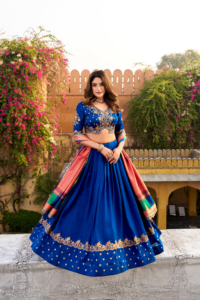 OpalWeave Lehengas Royal Blue