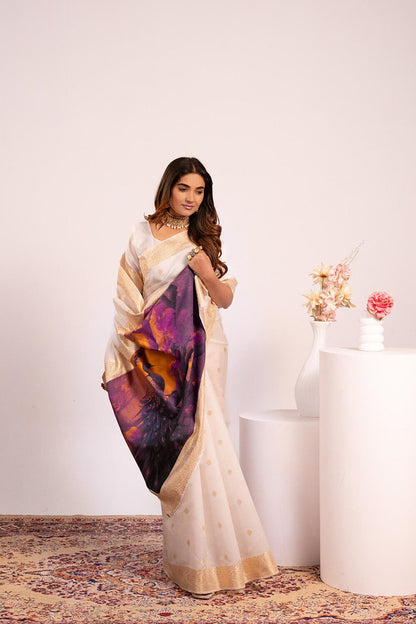 Banarasi Viraasat Sarees Royal Blue