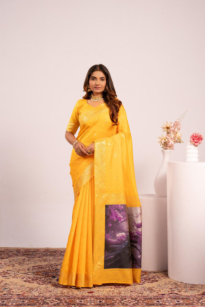 Banarasi Viraasat Sarees White