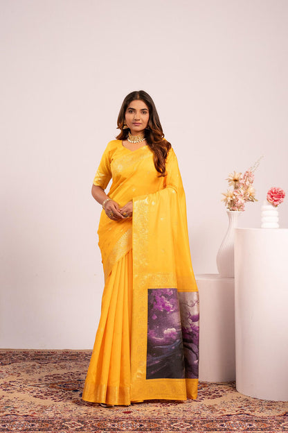Banarasi Viraasat Sarees White