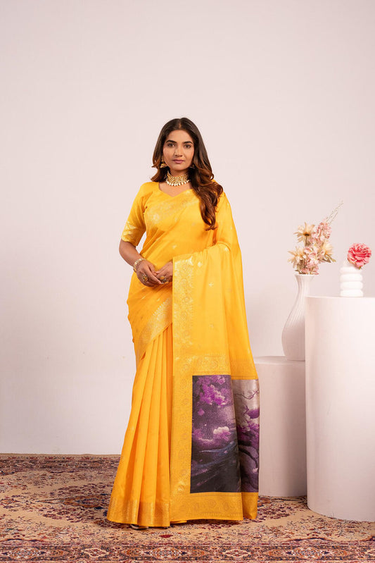 Banarasi Viraasat Sarees White