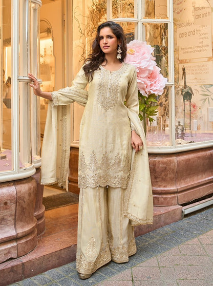 PastelLoom Salwar Suits White