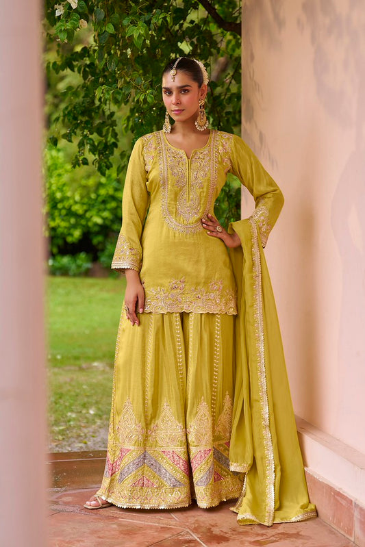 SoftAura Salwar Suits Yellow