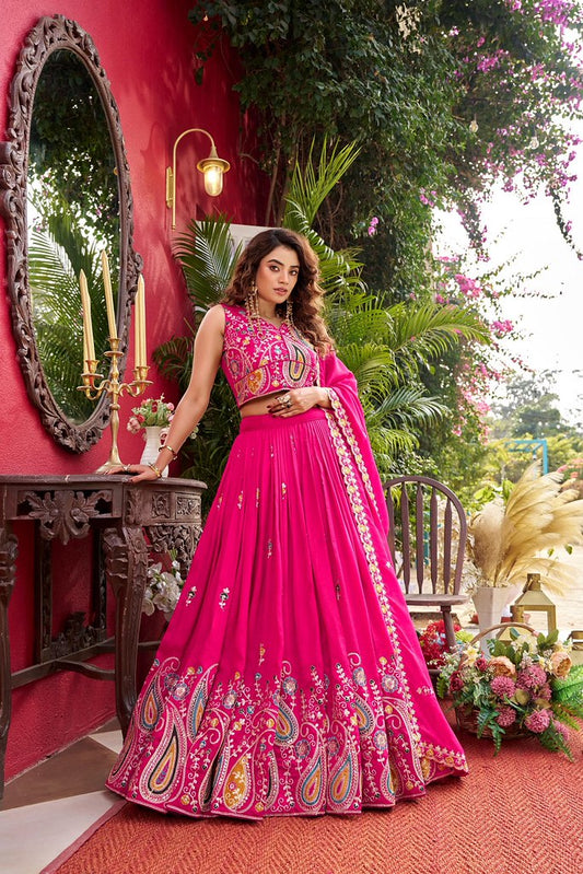 Parampara Silk Lehengas Pink