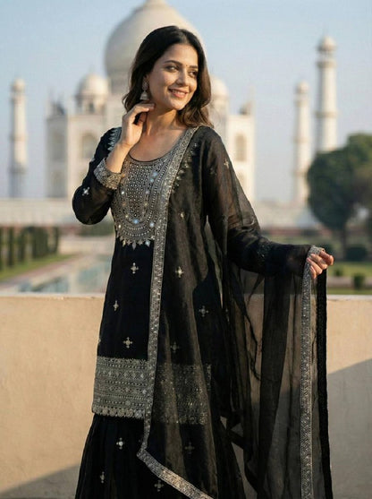 Gmy Aura Salwar Suits Black