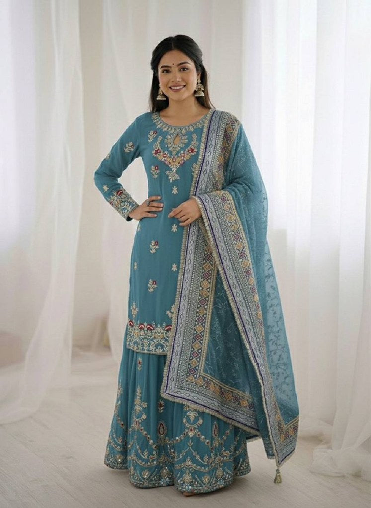 UrbanRang Salwar Suits Blue