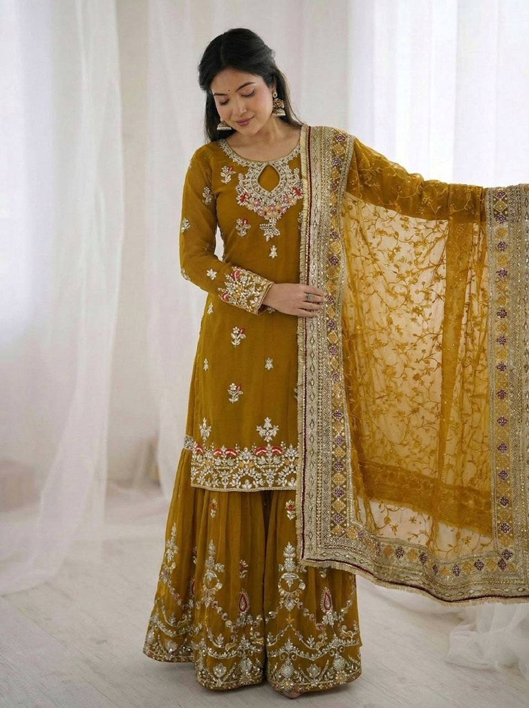 UrbanRang Salwar Suits Yellow