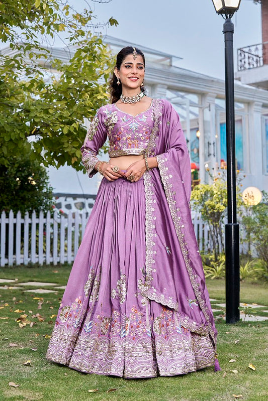 IvoryLav Luxe Lehenga Lavender