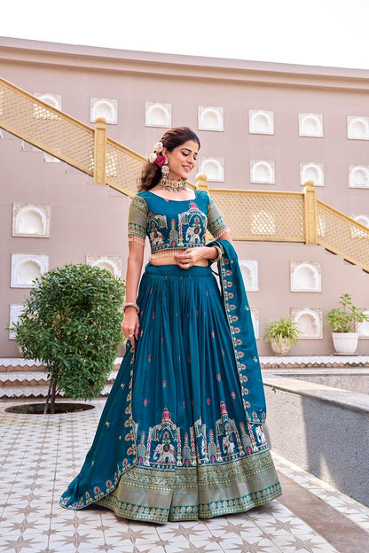 SoftRiwaaz Lehengas Teal