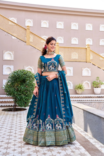 SoftRiwaaz Lehengas Teal