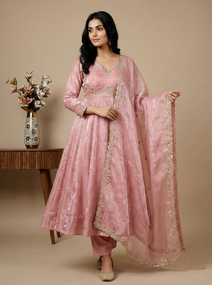 Fusion Glow Salwar Suits Pink