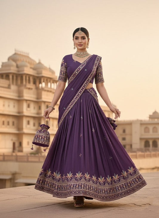 ParamparaStar Lehengas Purple