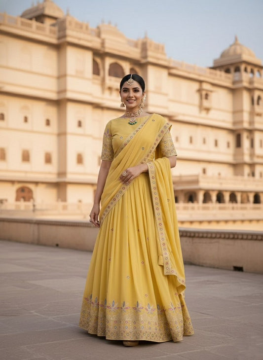 ParamparaStar Lehengas Yellow