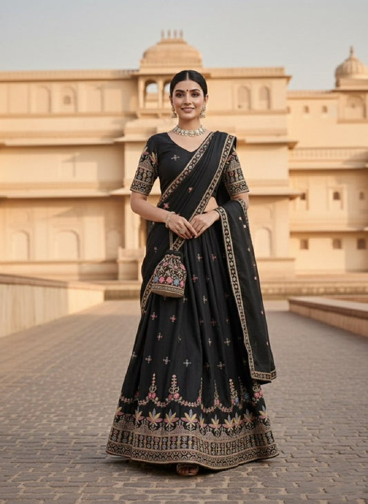 ParamparaStar Lehengas Black