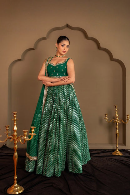 RangRoyal Lehengas Green