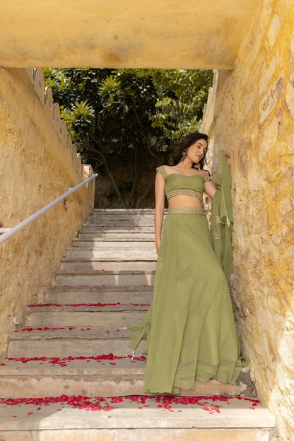 RangRoyal Lehengas Green