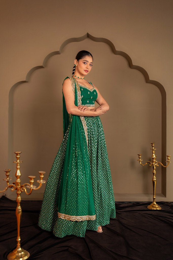 RangRoyal Lehengas Green
