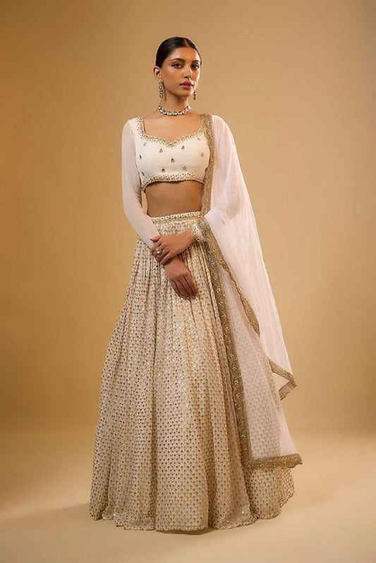 RangRoyal Lehengas White