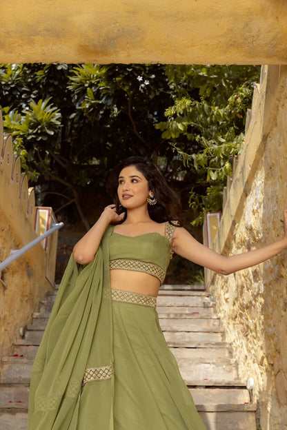 RangRoyal Lehengas Green