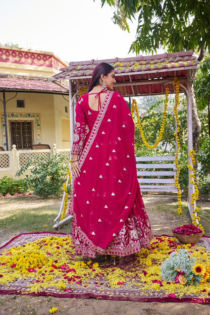 FloralGlow Gown Rani Pink