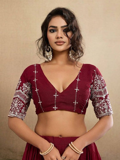 RangSangam Lehengas Maroon