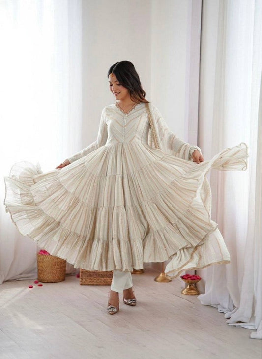IvoryNoir Salwar Suits White