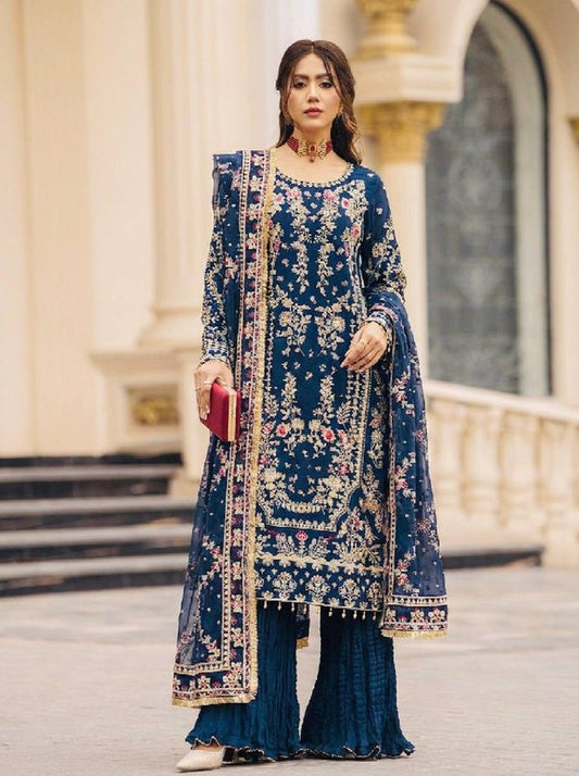 VibeFusion Salwar Suits Blue