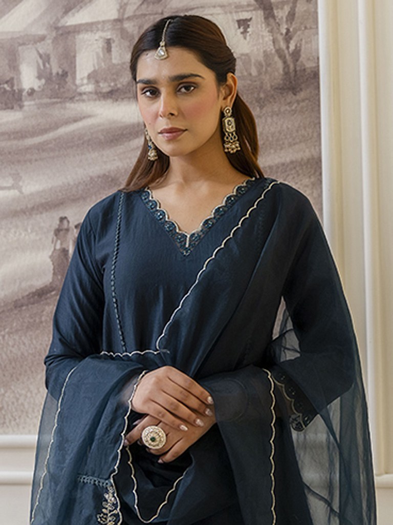 RustySilk Salwar Suits Teal