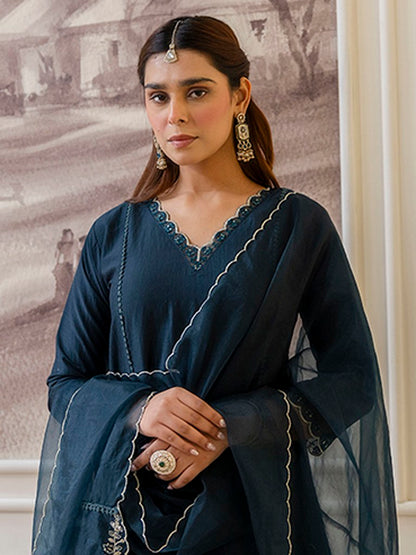 RustySilk Salwar Suits Teal