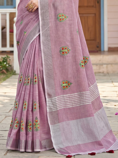SereneDrape Sarees Light Purple