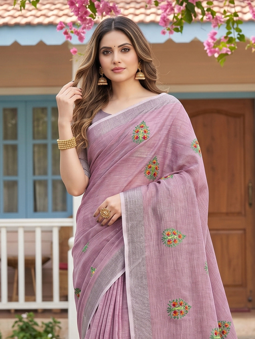 SereneDrape Sarees Light Purple