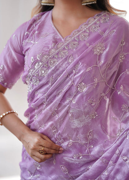 TwilightAura Sarees Purple
