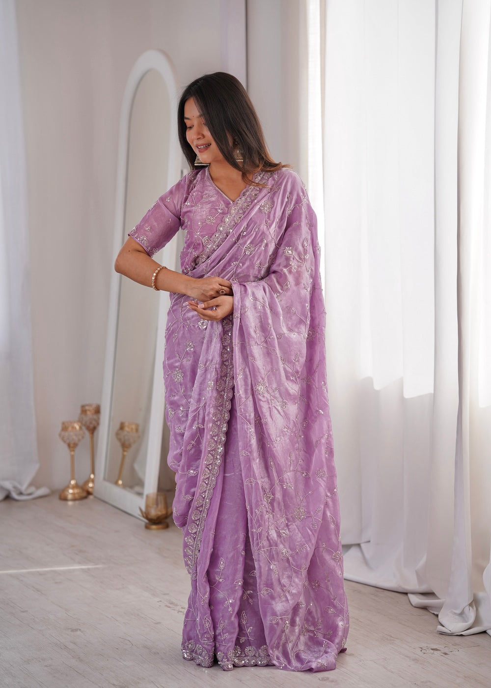 TwilightAura Sarees Purple