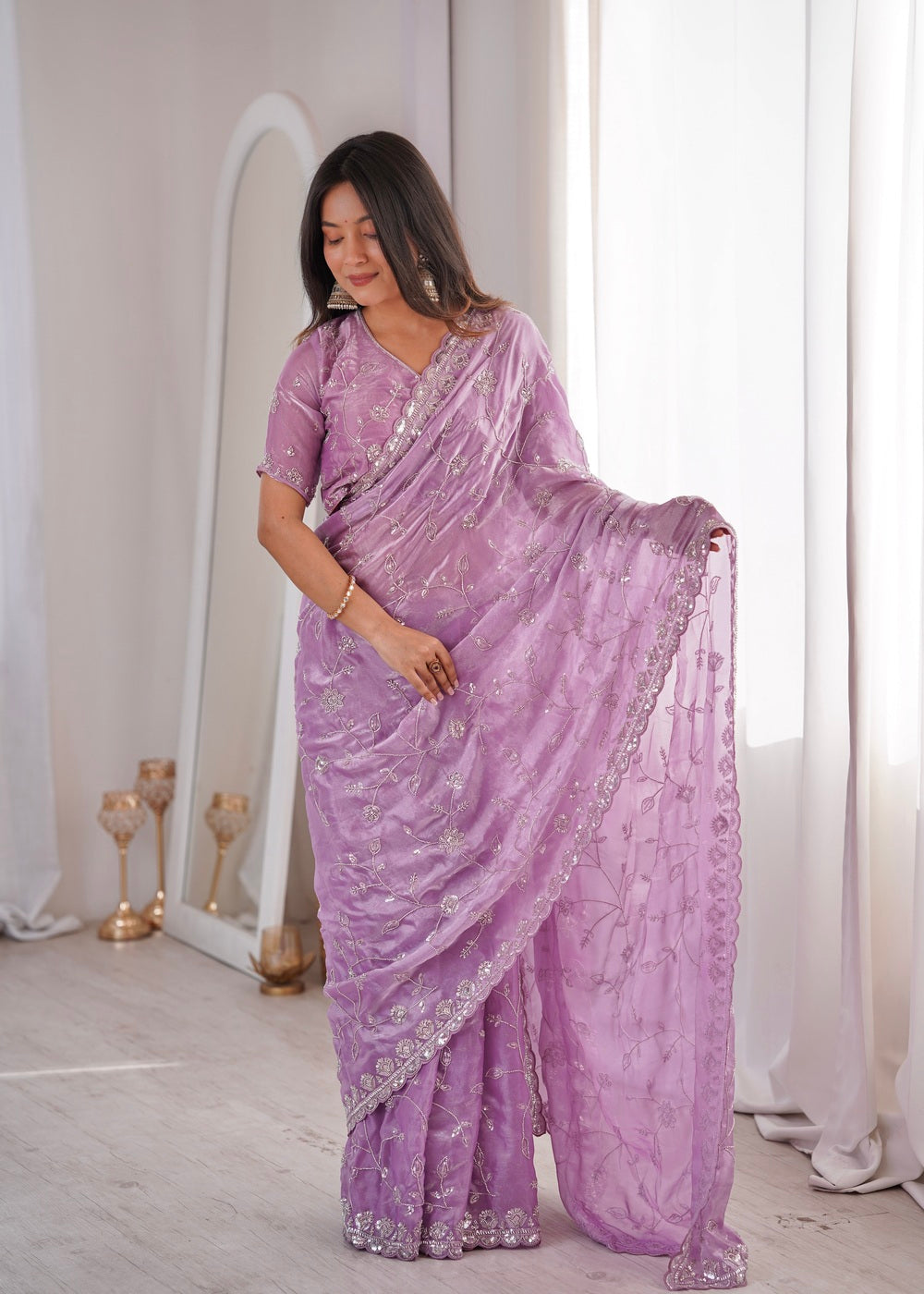 TwilightAura Sarees Purple